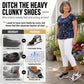 📢📢40% OFF !! ⏰Women Fly-Knit Peep-Toe Platform Wedge Sandals, Breathable Arch Support Cushioned Slip-On Summer Beach Holiday Shoes