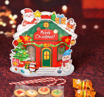 ❄️🎅Early Christmas Sale 50% OFF!!☃️🎄Christmas Treat Bags, Kids Xmas Sealable Bags With Handle 10 PCS❄️