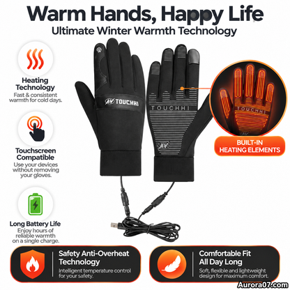 Winter Outdoor Warm Electric Heated Gloves