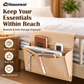 🛏️50% OFF NOW! Bedside Hanging Storage Bag‑Multi‑Pocket Bed Caddy Organizer, Felt Hanging Pouch for Dorm Bunk Bed Hold Tablet Book Phone Stationery