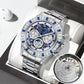 🔎【Precision Craftsmanship】⌚TINAIBIN Twelve Zodiac Signs & Starry Sky Diamond Automatic Skeleton Men's Watch