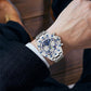 🔎【Precision Craftsmanship】⌚TINAIBIN Twelve Zodiac Signs & Starry Sky Diamond Automatic Skeleton Men's Watch
