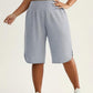 👩‍🦱🩳 Plus Size High Waist Bermuda Shorts – loose fit, split leg, pockets. 50% OFF! 🔥