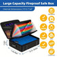🎁 Hot Sale 49% OFF 🔥Fireproof Document Safe Box - 1pc, Water Resistant, Portable Lock Box for Certificates, Laptop, Passports