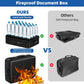 🎁 Hot Sale 49% OFF 🔥Fireproof Document Safe Box - 1pc, Water Resistant, Portable Lock Box for Certificates, Laptop, Passports