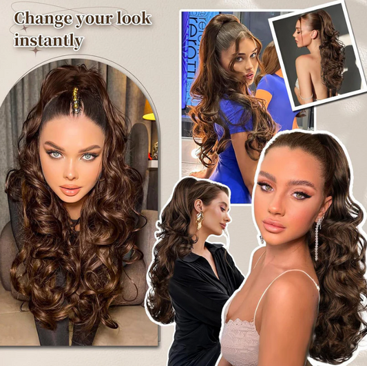 💜Last day special, 50% off💜Clip-on Wavy Ponytail Extension🔥