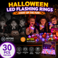🎁LED Light Halloween Glowing Ring😍Set of 30 PCS