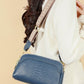 Women Cowhide Alligator Pattern Crossbody Bag