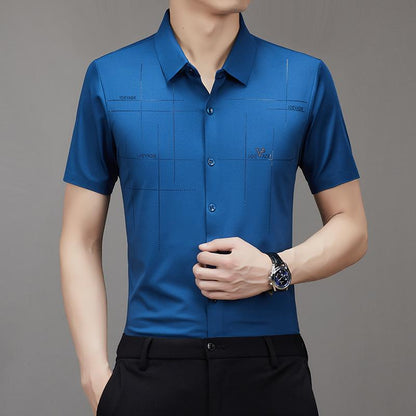 Men's Ice Silk Business Shirt👚Wrinkle-Free Iron-Free🔥