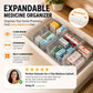 🔥 Transparent Expandable Medicine Organizer — expandable, perfect for a tidy medicine cabinet 💊🗄️