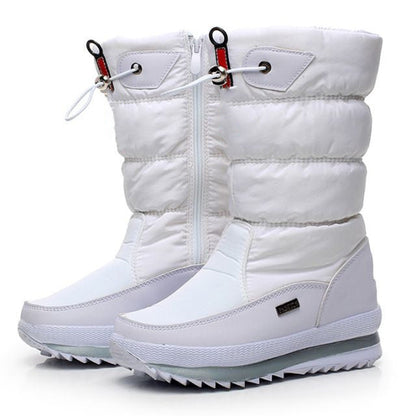 🔥🔥Women's High-End Tall Waterproof Anti-Slip Faux Fur Snow Boots