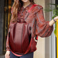🎒50% OFF!✨Ladies' Large Capacity Backpack – Stylish, PU Leather, User-Friendly 👜