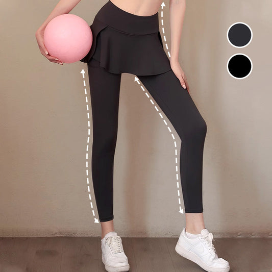 Fake Two-piece Double Pocket Yoga Pants