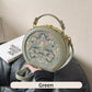 Embroidered Small Round Crossbody Bag