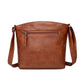 Soft Leather Messenger Multi Pocket Large Capacity Shoulder Bag