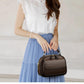 Elegant Double Layer Wide Strap Crossbody Handbag