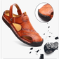 ✨Big price reduction！🔥✨Large Size Soft Leather Men's Breathable Outdoor Sandals