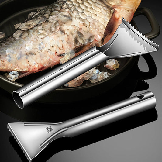 🐟 HOT SALE - BUY 2 GET 1 FREE! ✨ Sharp Stainless Steel Fish Scaler - Ergonomic Non-Slip Handle with Efficient Descaling for Easy Kitchen Prep 🔪🧤