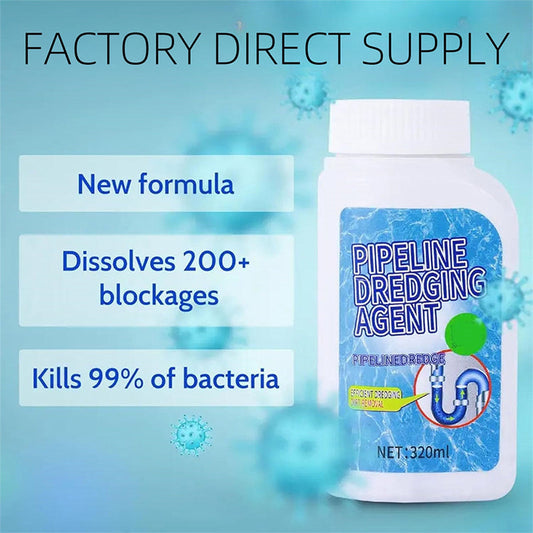 🔥Last day of the limited-time 50% off sale!🔥 Powerful Pipe Dredging Agent for Kitchen and Toilet Pipelines - Dissolves 200+ Blockages and Kills of Bacteria