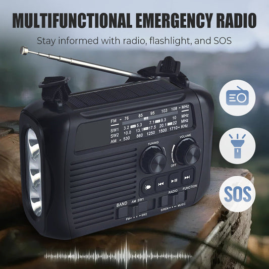 🧩 Limited time offer, buy now and enjoy a 70% discount ✨ Multifunctional hand-crank solar flashlight emergency radio