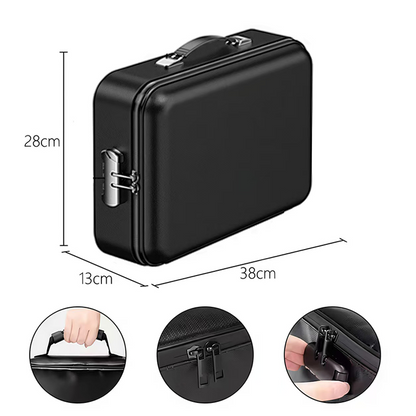 🎁 Hot Sale 49% OFF 🔥Fireproof Document Safe Box - 1pc, Water Resistant, Portable Lock Box for Certificates, Laptop, Passports