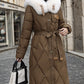 ❄️Warm and slim-fitting Women's Long ☃️Plush-Collar Quilted Puffer Coat🛒