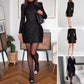 🔥Last day special, 50% off🔥Women's Glittering Long Sleeve Dress with Belt