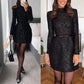 🔥Last day special, 50% off🔥Women's Glittering Long Sleeve Dress with Belt