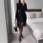 🔥Last day special, 50% off🔥Women's Glittering Long Sleeve Dress with Belt