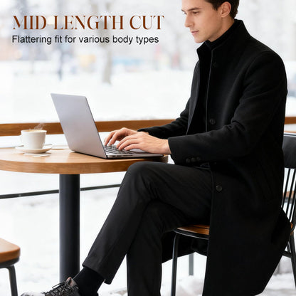 ❄️❄️Christmas promotion: 40% off for a limited time🛒🛒Gentleman's Hero Mid-Length Stand Collar Coat