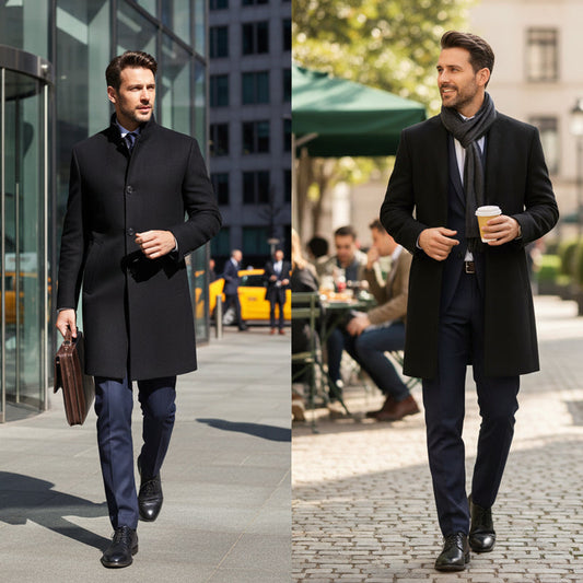 ❄️❄️Christmas promotion: 40% off for a limited time🛒🛒Gentleman's Hero Mid-Length Stand Collar Coat