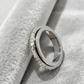 Titanium Steel Rotatable Spinner Ring with Zirconia
