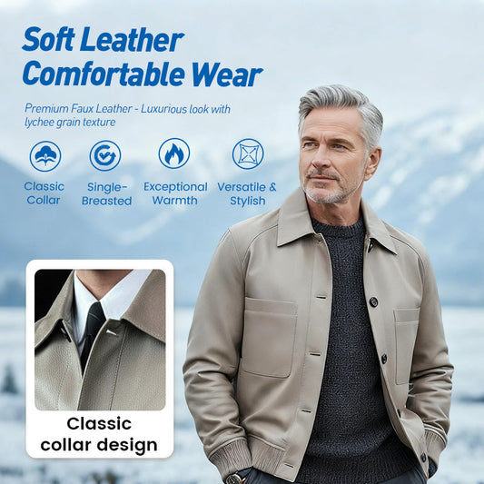 ⏳ Limited-time 51% discount ⏰ Men's Classic Old Money Aristocratic Leather Jacket