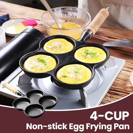 ⏳Limited-time 49% off⏰4-cup Cast Iron Non-stick Egg Frying Pan