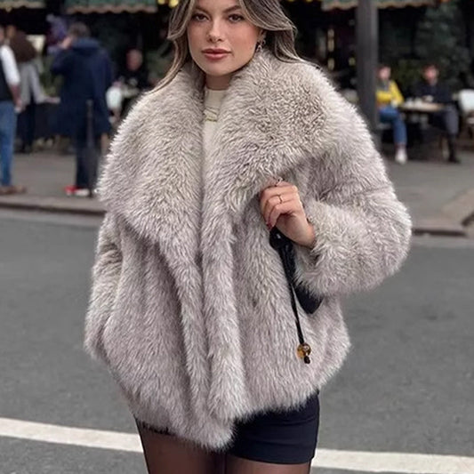 🖤BLACK FRIDAY SALE 50% OFF!!⏳50K+ SOLD! 🎁✨Women's Luxury Fluffy Short Coat