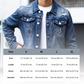 Men's Casual Vintage-Wash Distressed Denim Jacket