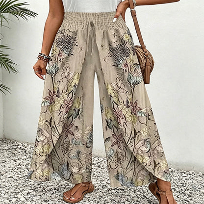 ⏰🔥LIMITED TIME 50% OFF! 🌷 Women’s Printed Wide-Leg Drawstring Trousers – Lightweight, Breezy & Perfect for Summer Outfits ✨💃