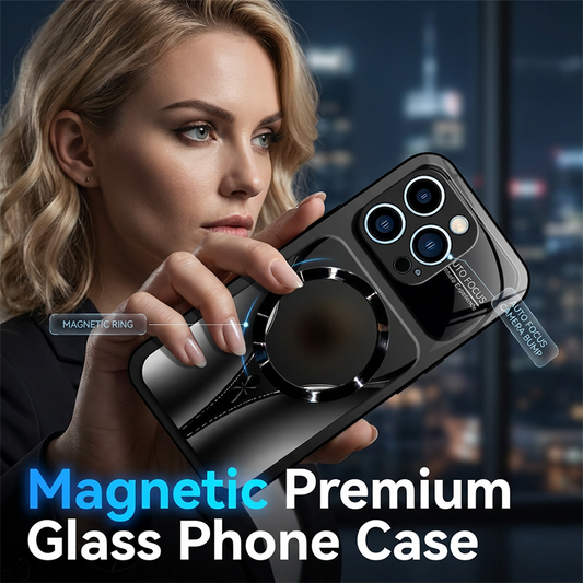 🎁2026 New Arrivals 50% OFF💥Magnetic Tempered Glass Phone Case – Shockproof, MagSafe Compatible ✨