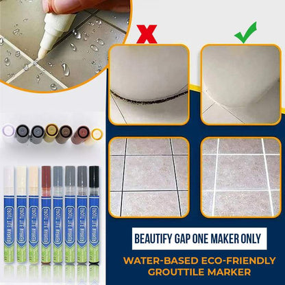 🥳2026 HOT SALE🥳💞50K+ SOLD!🛁✨ 50% OFF! Tile Grout Repair Coloured Pencil – Covers blackened, mouldy joints & restores like‑new colour. Water‑based, non‑toxic – a fresh look in minutes! 🖊️🧴