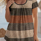 👕 LIMITED-TIME 50% OFF! ✨ Women's Plus Size Pleated T-Shirt – Flowy, Color Block, Chic 💜