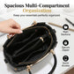 👜50% OFF!✨Women's V-Stitched Satchel – Gold Hardware, Multi-Compartment, Top-Handle 🌸