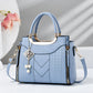 👜50% OFF!✨Women's V-Stitched Satchel – Gold Hardware, Multi-Compartment, Top-Handle 🌸