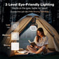 Camping Fan with Detachable Tripod, 30000mAh Rechargeable Fan with LED Lights & 270° Pivot,4 in 1 Cordless Camping Fan, Remote Control Shaking Head Desk Fan for Camping Tent Travel Bedroom Portable Motor summerwins