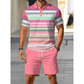 ✨Men’s 2Pcs Shirt Shorts Matching Set🌴Summer Casual Outfit