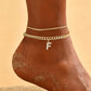 📢📢50% OFF !! ⏰ ✨ Dainty Layered Gold Initial Anklets – Elegant Design, Lightweight & Adjustable – Perfect for Everyday Charm & Gifting 💛