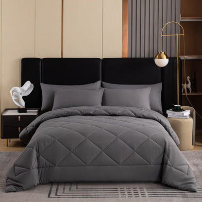 🛏️ LIMITED-TIME 50% OFF! ☁️ Brushed Microfiber Comforter Set – All-season, Moisture-wicking, Diamond Quilting ✨