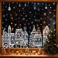 ⏳LAST DAY SALE!🎁🎄 Christmas Village Window Sticker Set