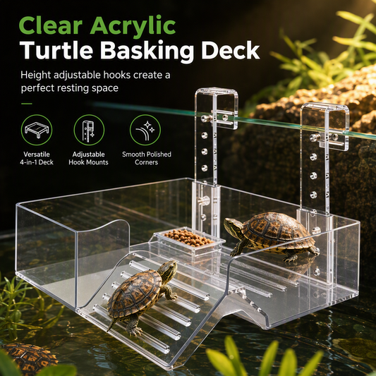 🐢 Save 50%! ✨ Hanging Turtle Basking Platform – Adjustable & high-level tank ready
