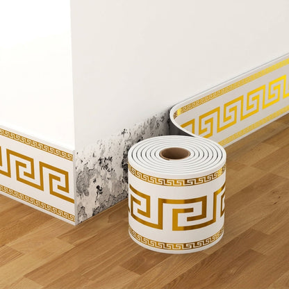 🏡 PROMO FLASH : 50% DE RÉDUCTION ! Bordure Mural Adhésive 3D pour Plinthes et Moulures – Imperméable, Flexible, Rouleau 10×500 cm, Motif Relief Géométrique for une Déco Élégante en Quelques Minutes ✨