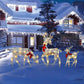 LED Christmas Reindeer Set with Bows – Decorative Reindeer Family for Indoors and Outdoors
